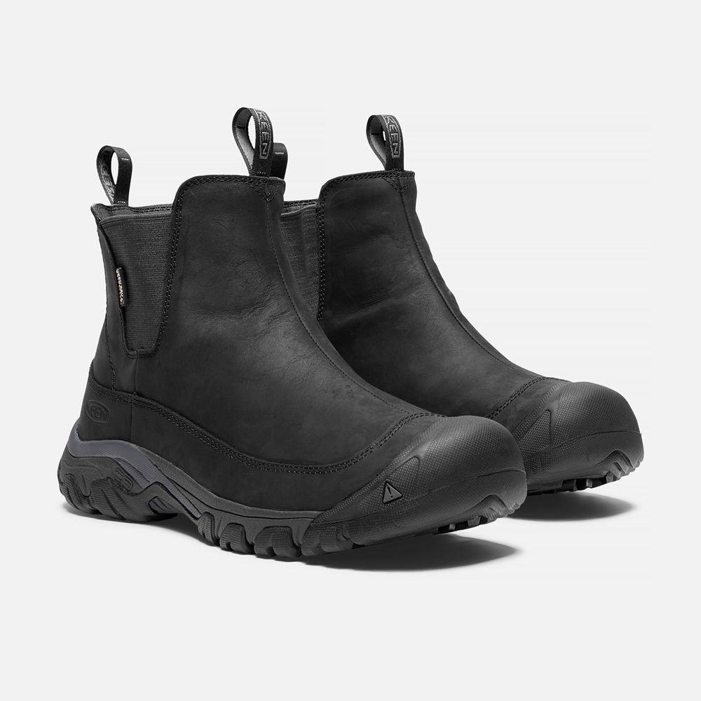 Botas Chelsea Keen Mexico Negros - Hombre Anchorage Iii Waterproof - NU0189735